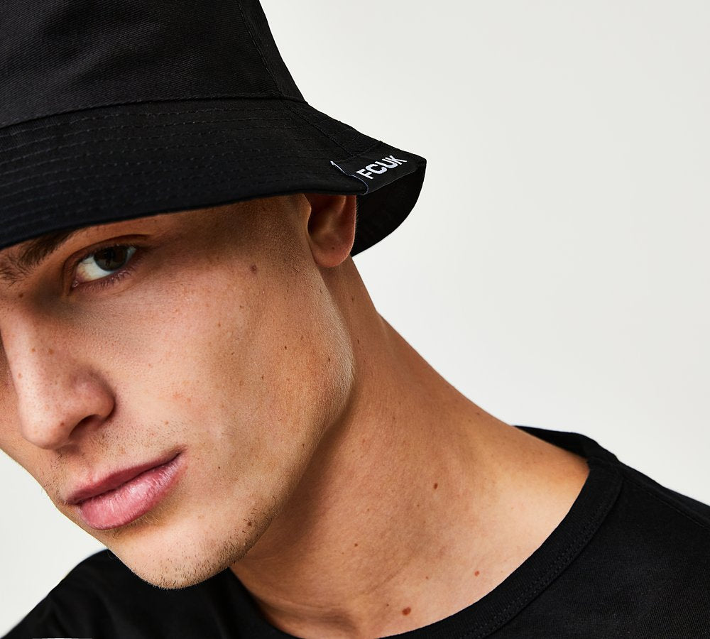 French Connection Bucket Hat Black - Raw Menswear