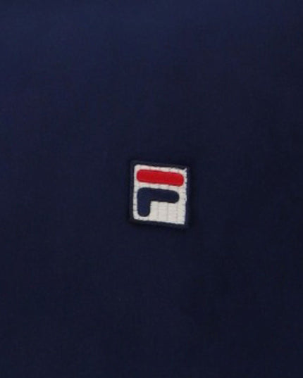 FILA Basilo Velour Tee With Contrast Piping Navy