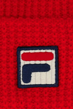Charger l&#39;image dans la galerie, FILA Kudoslux Reverse Knit Turn Up Beanie Hat Red - Raw Menswear

