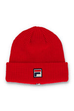 Load image into Gallery viewer, FILA Kudoslux Reverse Knit Turn Up Beanie Hat Red - Raw Menswear
