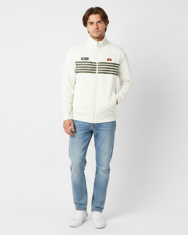Ellesse Vicenza Track Top in Ecru/Olive