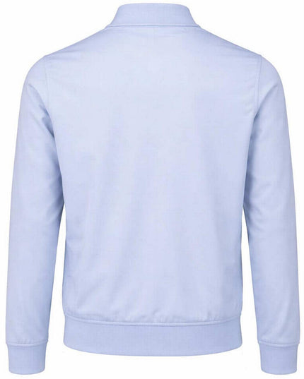 Gabicci Vintage Griffin Racing Stripe Bomber Jacket in Surf Blue