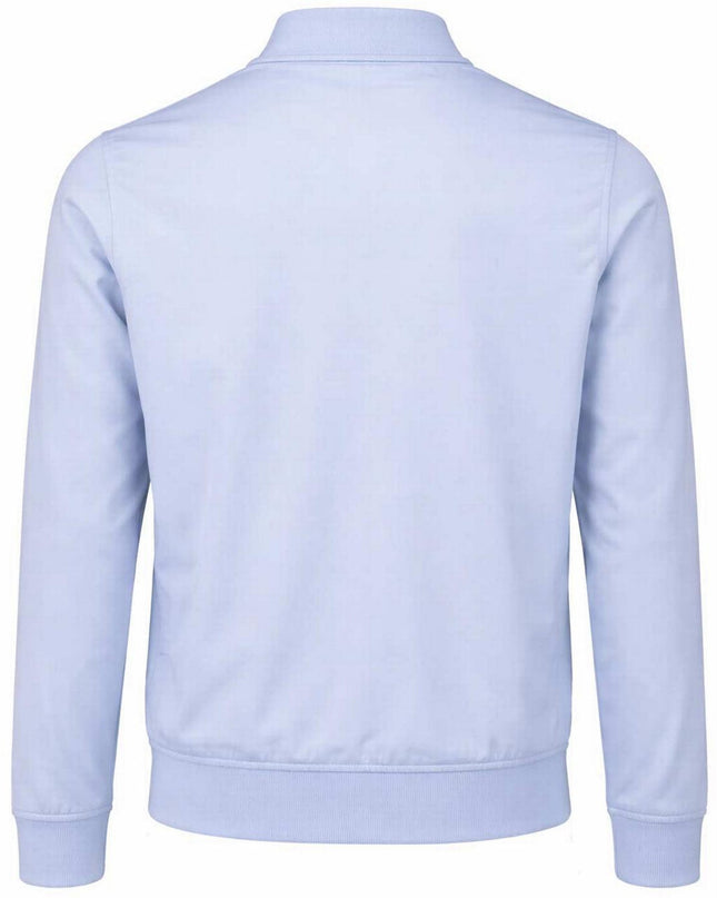 Gabicci Vintage Griffin Racing Stripe Bomber Jacket in Surf Blue