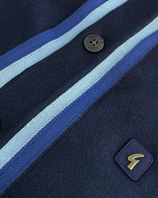 Gabicci Vintage Remmy Button Through Cardigan Navy 