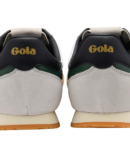 Gola Classics Men's Europa Leather Trainers White/Evergreen/Black