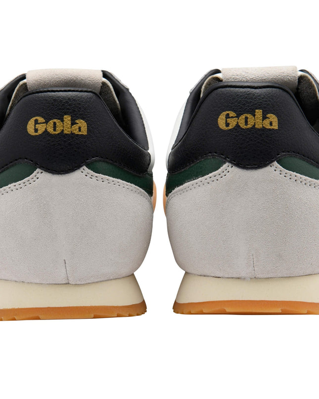Gola Classics Men's Europa Leather Trainers White/Evergreen/Black