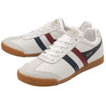 Load image into Gallery viewer, Gola Classics Harrier Leather Trainers White/Navy/Red - Raw Menswear
