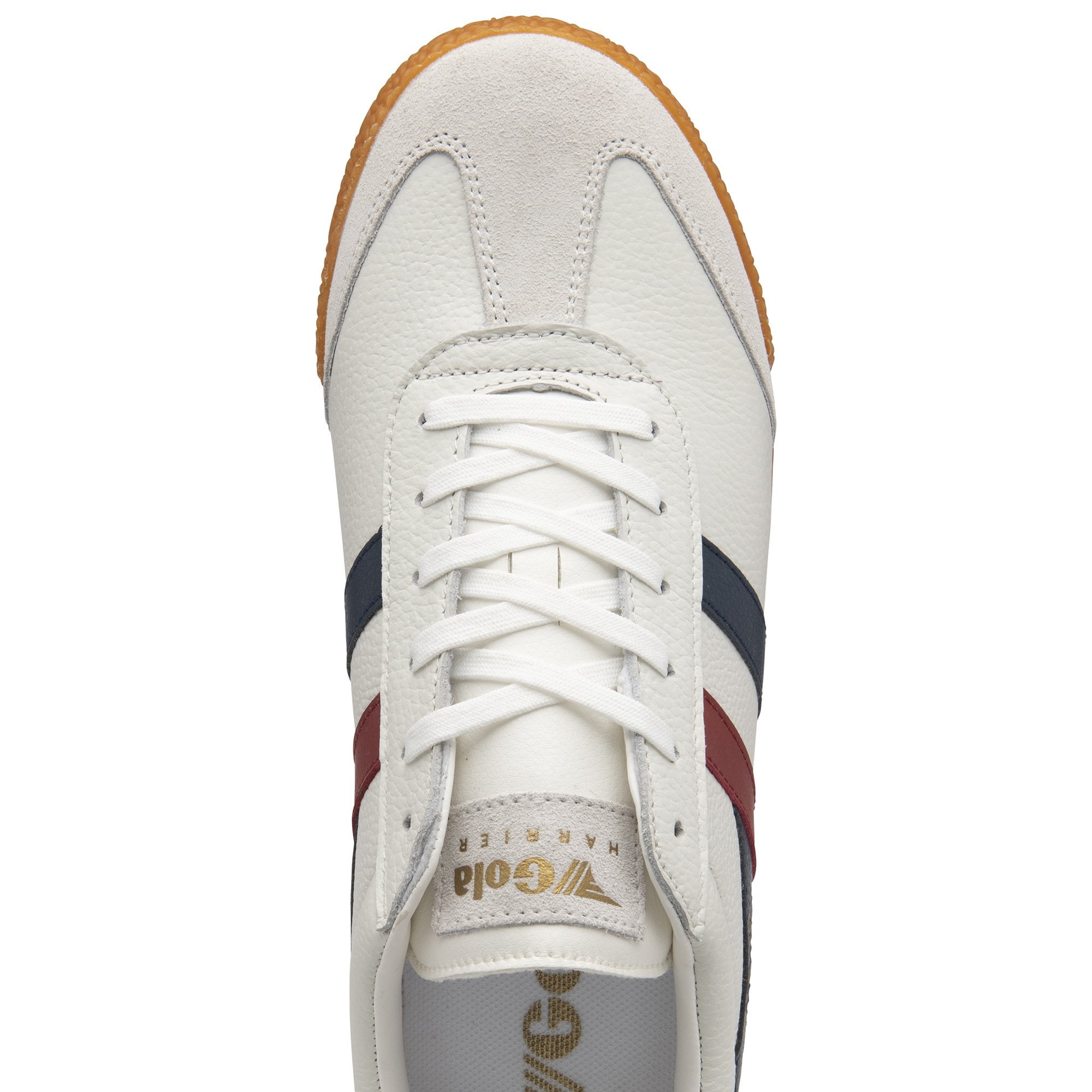 Gola Classics Harrier Leather Trainers White/Navy/Red - Raw Menswear