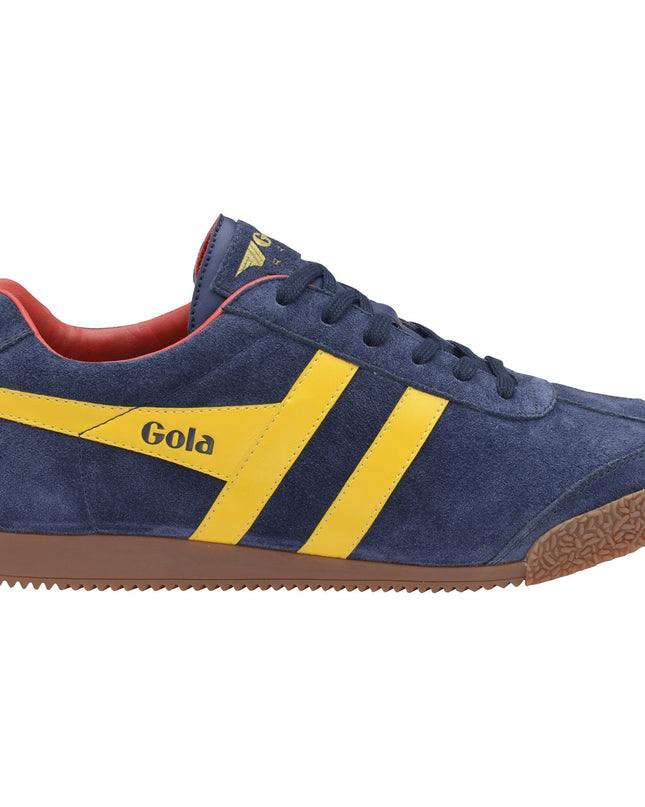Gola Classics Men's Harrier Suede Trainers Navy/Sun/Red