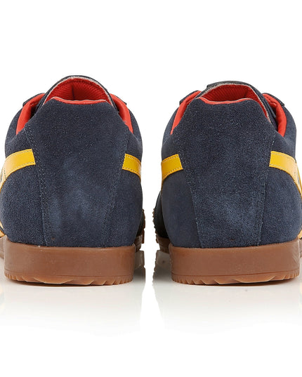 Gola Classics Men's Harrier Suede Trainers in Navy/Sun/Red