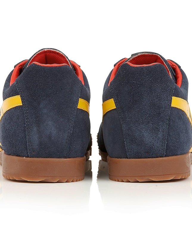 Gola Classics Men's Harrier Suede Trainers in Navy/Sun/Red