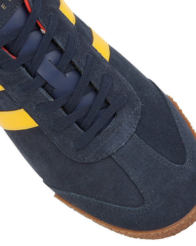 Gola Classics Men's Harrier Suede Trainers in Navy/Sun/Red