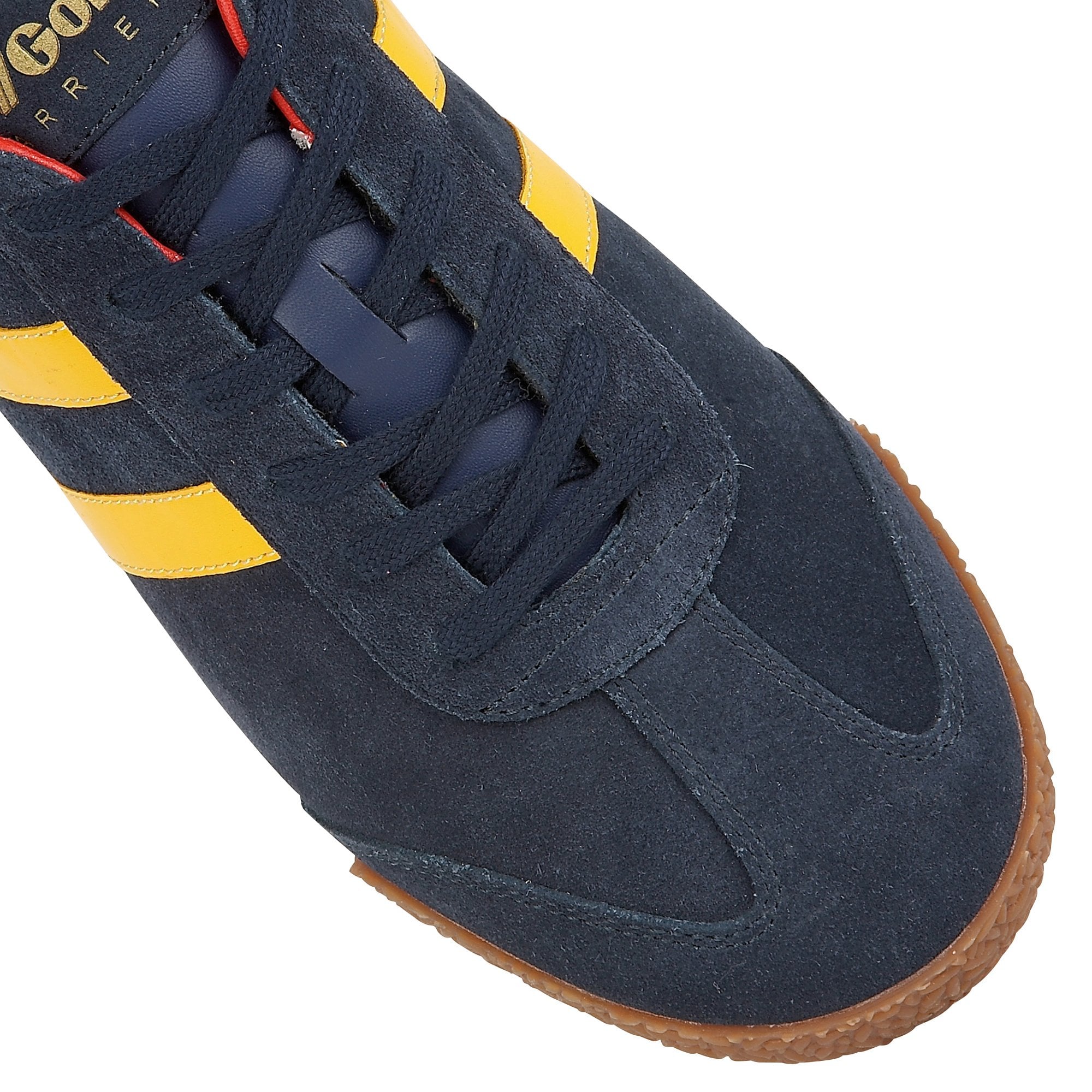 Gola Classics Harrier Suede Trainers Navy/Sun/Red - Raw Menswear