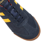 Charger l&#39;image dans la galerie, Gola Classics Harrier Suede Trainers Navy/Sun/Red - Raw Menswear
