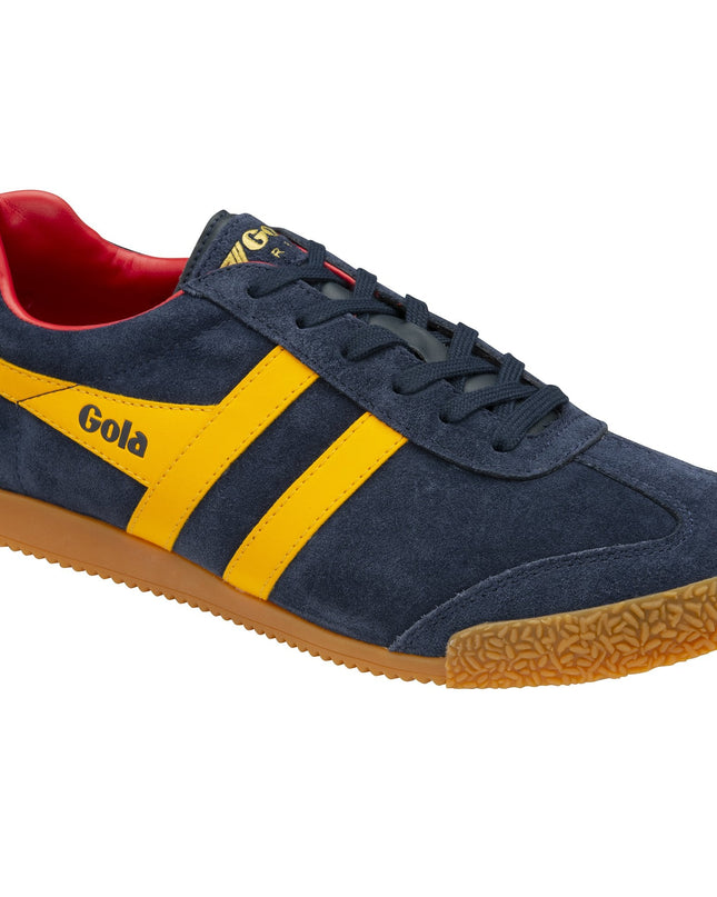 Gola Classics Men's Harrier Suede Trainers in Navy/Sun/Red