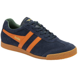 Gola Classics Harrier Suede Trainers Navy/Moody Orange/Sage - Raw Menswear