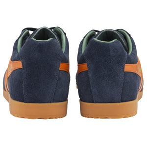 Gola Classics Harrier Suede Trainers Navy/Moody Orange/Sage - Raw Menswear