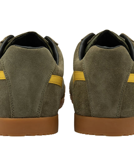 Gola Classics Men's Harrier Suede Trainers in Khaki/Sun - 1204
