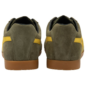 Gola Classics Harrier Suede Trainers Khaki/Sun/Black - Raw Menswear