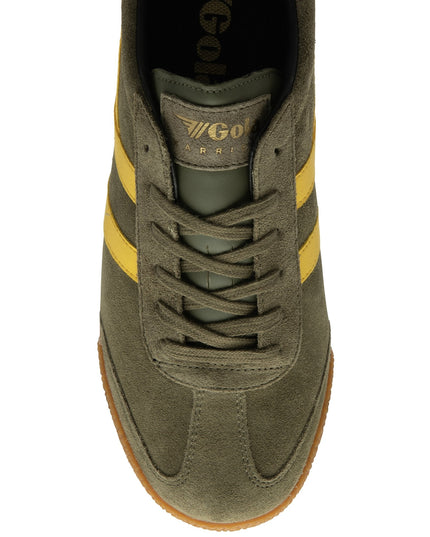 Gola Classics Men's Harrier Suede Trainers in Khaki/Sun - 1204