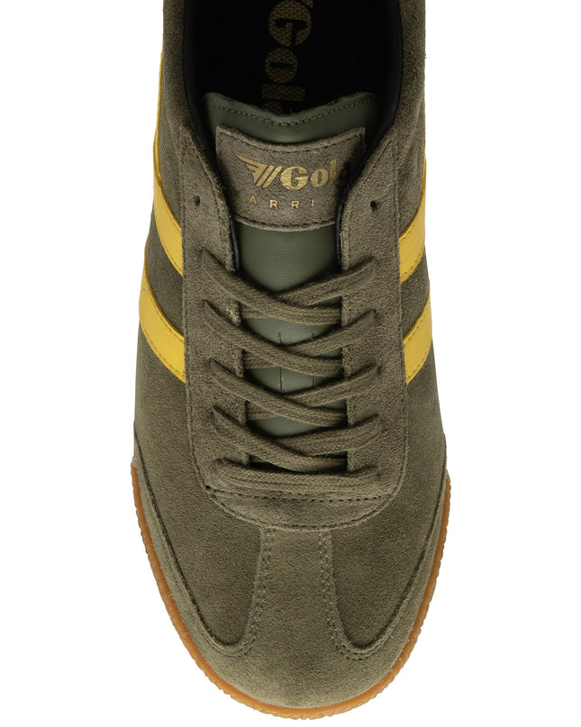 Gola Classics Men's Harrier Suede Trainers in Khaki/Sun - 1204
