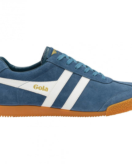 Gola Classics Men's Harrier Suede Trainers Baltic/White