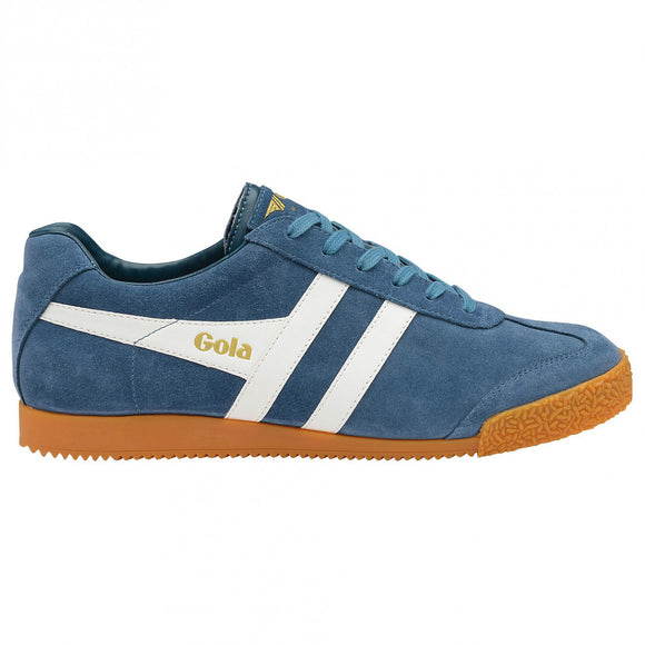 Gola Classics Men's Harrier Suede Trainers Baltic/White