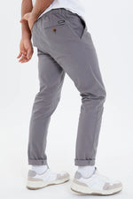 Lade das Bild in den Galerie-Viewer, Threadbare Marley Cotton Twill Chino Trousers With Stretch Grey - Raw Menswear
