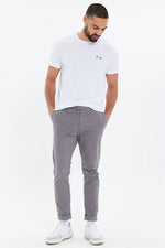 Load image into Gallery viewer, Threadbare Marley Cotton Twill Chino Trousers With Stretch Grey - Raw Menswear
