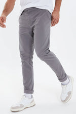 Load image into Gallery viewer, Threadbare Marley Cotton Twill Chino Trousers With Stretch Grey - Raw Menswear
