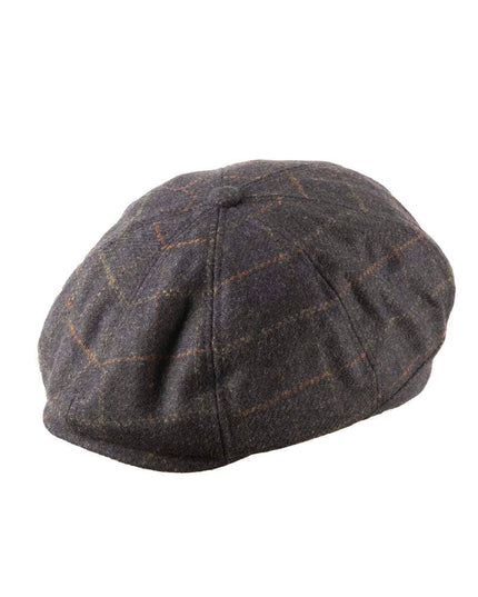 Tommy Tweed Baker Boy Cap Blue Box Check - Raw Menswear