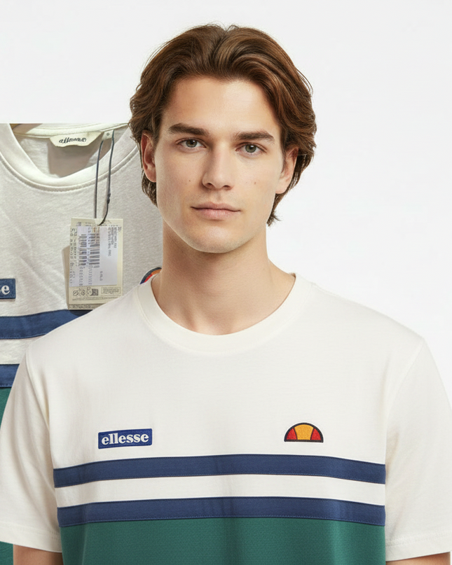 Ellesse Venire Tee in White/Teal