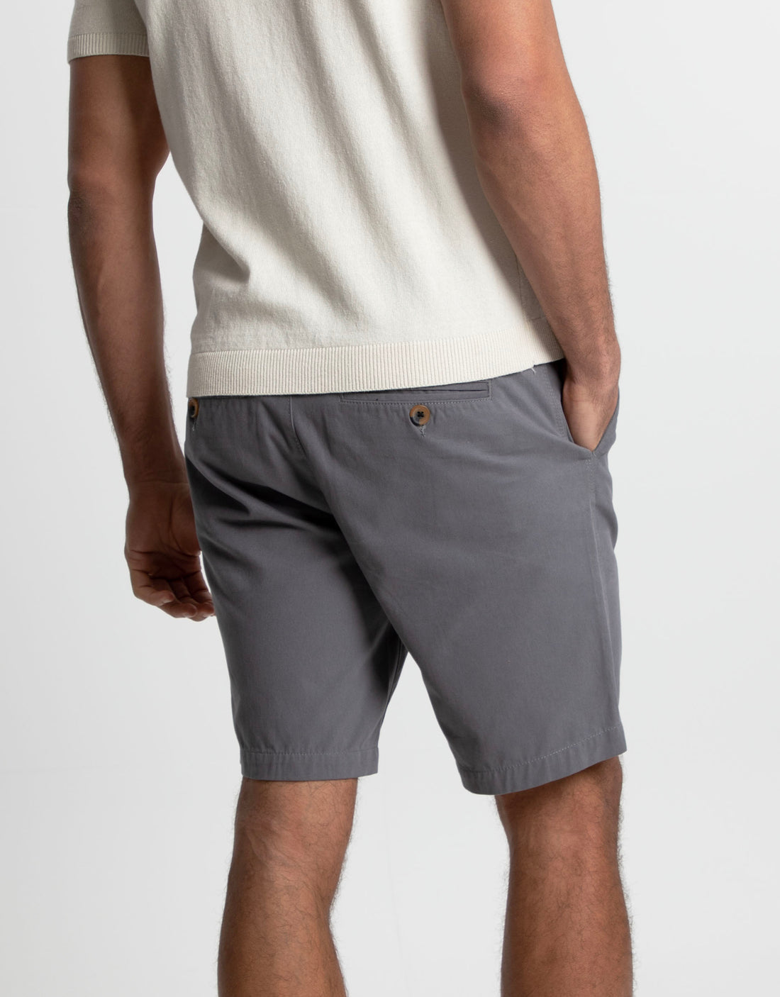 Threadbare Southsea Cotton Chino Shorts Slate - Raw Menswear