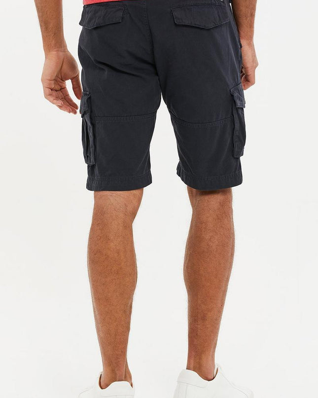 Threadbare Biscay Cargo Belted Shorts Navy - Raw Menswear