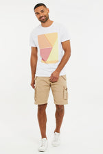 Load image into Gallery viewer, Threadbare Biscay Cargo Belted Shorts Stone - Raw Menswear
