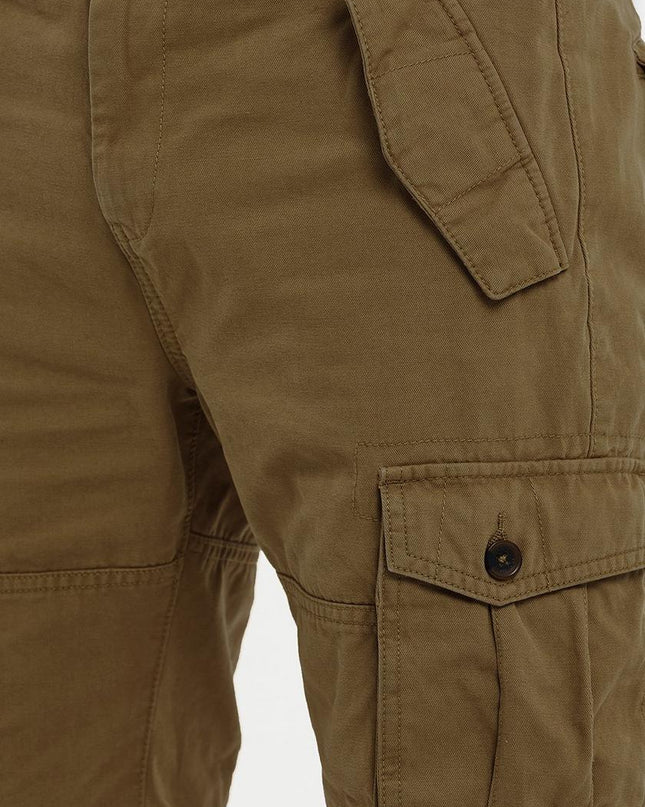 Threadbare Lugo Cargo Shorts Khaki - Raw Menswear