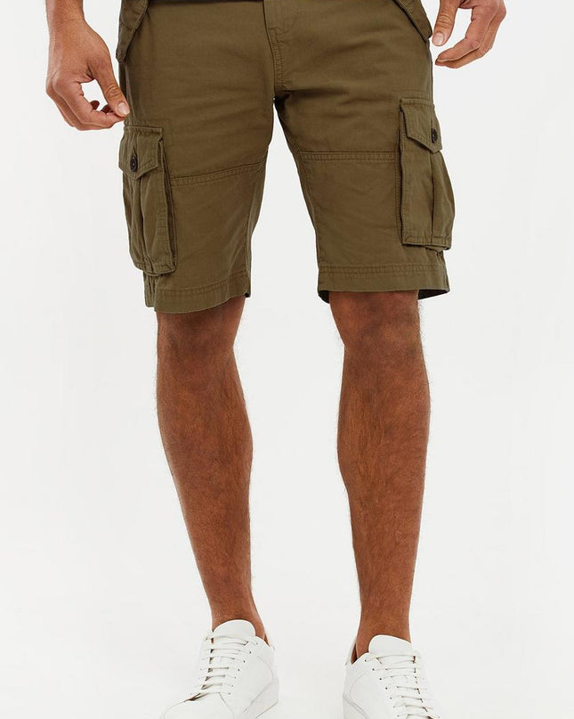 Threadbare Lugo Cargo Shorts Khaki - Raw Menswear