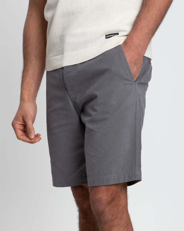 Threadbare Southsea Cotton Chino Shorts Slate - Raw Menswear