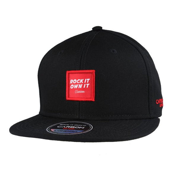 Carbon 212 Rock It Own It Flat Peak Snapback Cap Black 