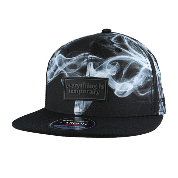 Carbon 212 Air Sign Smoke Everything Is Temporary Snapback Cap Black 