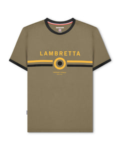 Lambretta Target Ringer Tee Khaki - Raw Menswear
