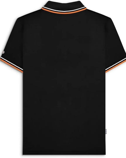 Lambretta Twin Tipped Polo Black/Marmalade