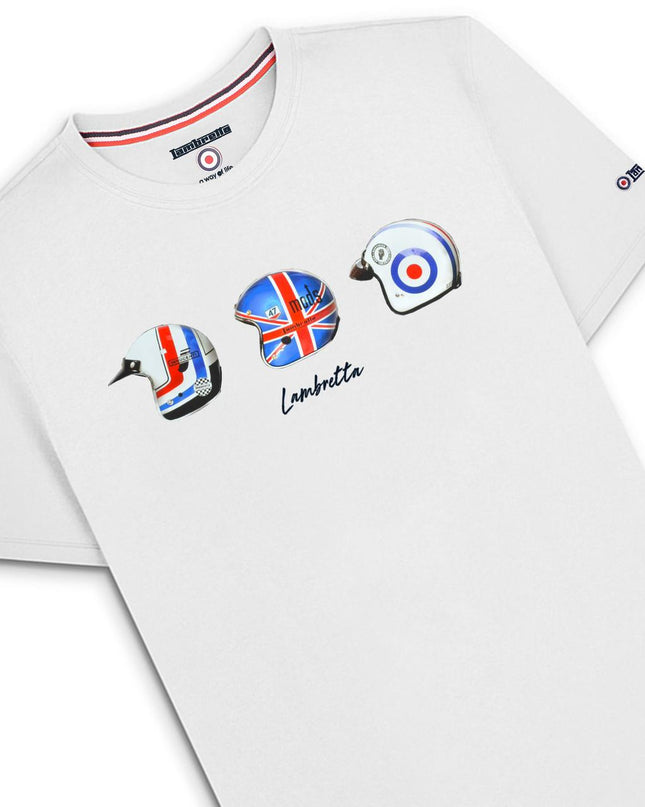 Lambretta Helmet Tee in White