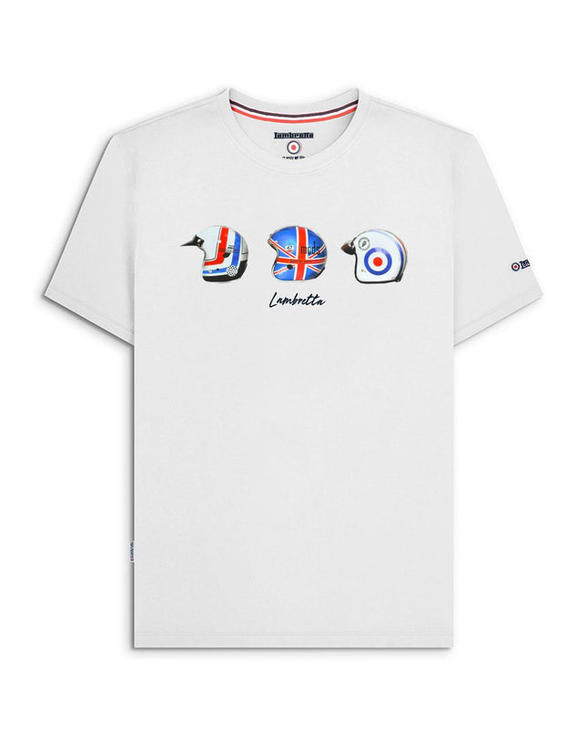 Lambretta Helmet Tee in White