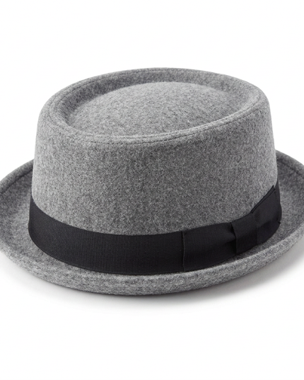 Heritage Felt Pork Pie Hat in Oxford Grey
