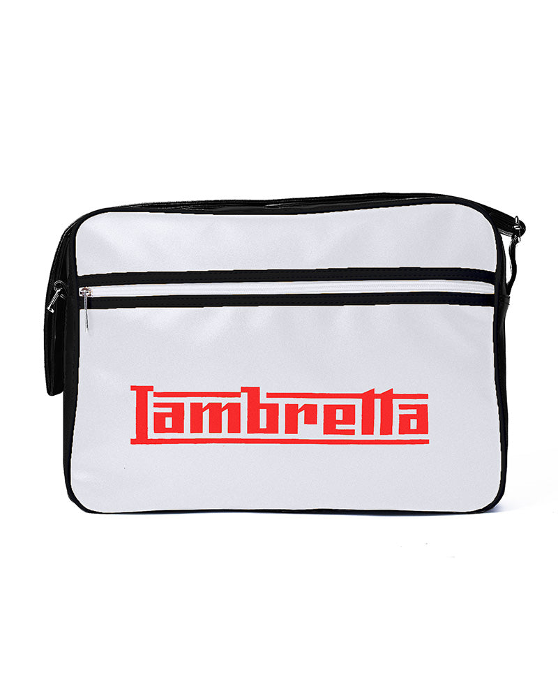 Lambretta Logo Flight Bag Black / White - Raw Menswear