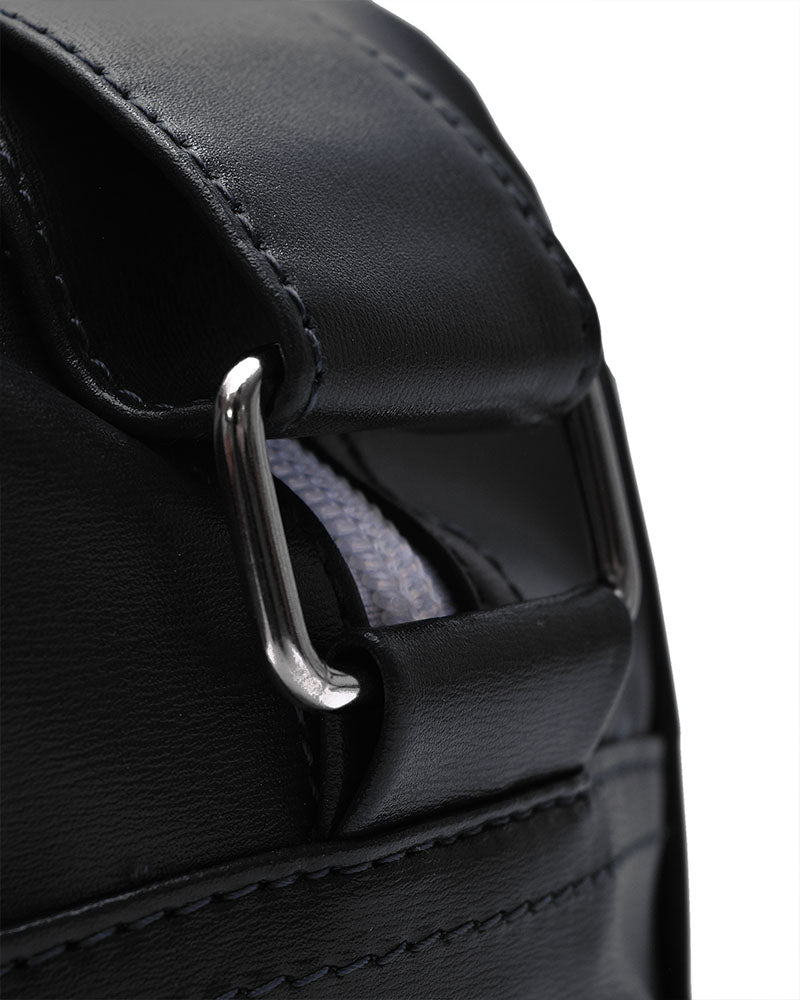 Lambretta Logo Flight Bag Black / White - Raw Menswear