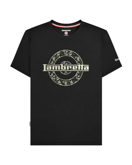 Lambretta Paisley Target Tee in Black - 341