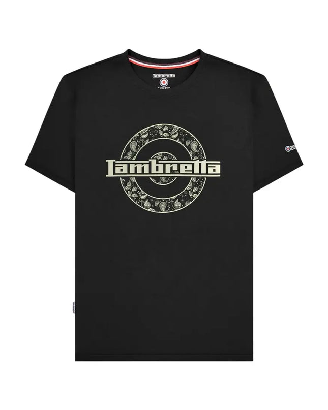Lambretta Paisley Target Tee in Black - 341