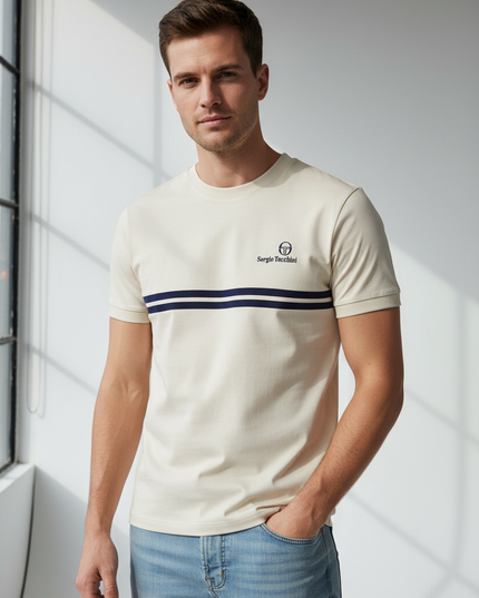 Male model wearing Sergio Tacchini Supermac Tee